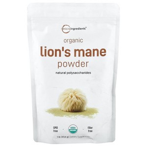 Micro Ingredients Organic Lion's Mane Powder, 1 lb (454 g) - 1 of 2