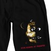 Five Nights At Freddy's Shadowy Freddy Fazbear Face Men's Black Sleep Pajama Shorts - 2 of 4
