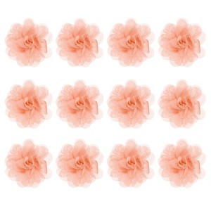 Unique Bargains Mesh Fabric Full Chiffon Flowers for DIY 12 Pcs - 1 of 4