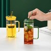 Glass Straw Cup, Square Glass Cup W/ Straw And Lid, High Borosilicate Glass Cup, Milk Cup, Juice Cup, Cold Drink Cup, Coffee Cup - 4 of 4