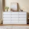 5/9/12 Drawer Chest Dresser with Wide Top, MDF Wood Storage Organizer for Bedroom, Living Room, White/Black/Green - 4 of 4