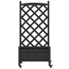 vidaXL Outdoor Wooden Brown Planter with Trellis - Solid Fir Wood, Ample Plant Space, Weather-Resistant, Ideal for Garden/Patio - 4 of 4