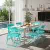 Karl Home |Stackable Metal Folding Chair Set (Set of 6) - 2 of 4
