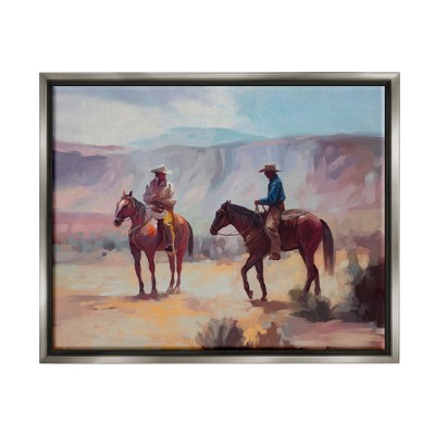 Stupell Industries Desert Cowboys Horses Landscape Framed Canvas