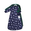 Hudson Baby Plush Long-Sleeve Sleeping Bag, Sack, Wearable Blanket, Navy Snowflake, 0-9M - 2 of 4