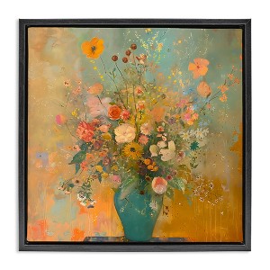 Stupell Industries Vintage Colorful Bouquet Floating Frame Canvas Art - 1 of 4