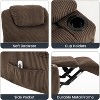 Power Lift Recliner Chair, Lift Chair with Massage & Heat, Adjustable Corduroy Electric Recliner Chairs with 2 Cup Holders & Stand Assist - 4 of 4