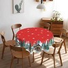Racxily Christmas Round Tablecloth 60 in Christmas Nativity Table Cloth Xmas Tree Table Cloths Decorations - 2 of 4