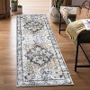 Large Vintage Medallion Rug, Low Pile Non-Slip Washable Traditional Carpet for Living Room, Bedroom, Dining Room - 2 of 4