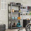 ORRD 4-Tier Heavy Duty Metal Storage Shelf, 1200LB Capacity Adjustable Garage Shelving Unit, Black - 2 of 4