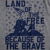 Womens Land Of The Free Because Of The Brave Tshirt Patriotic Memorial Day 4th Of July Tee - Crazy Dog Women's T Shirt - image 2 of 4