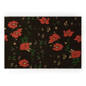 Camilla Foss Midnight Flourish Welcome Mat - society6 - 1 of 3