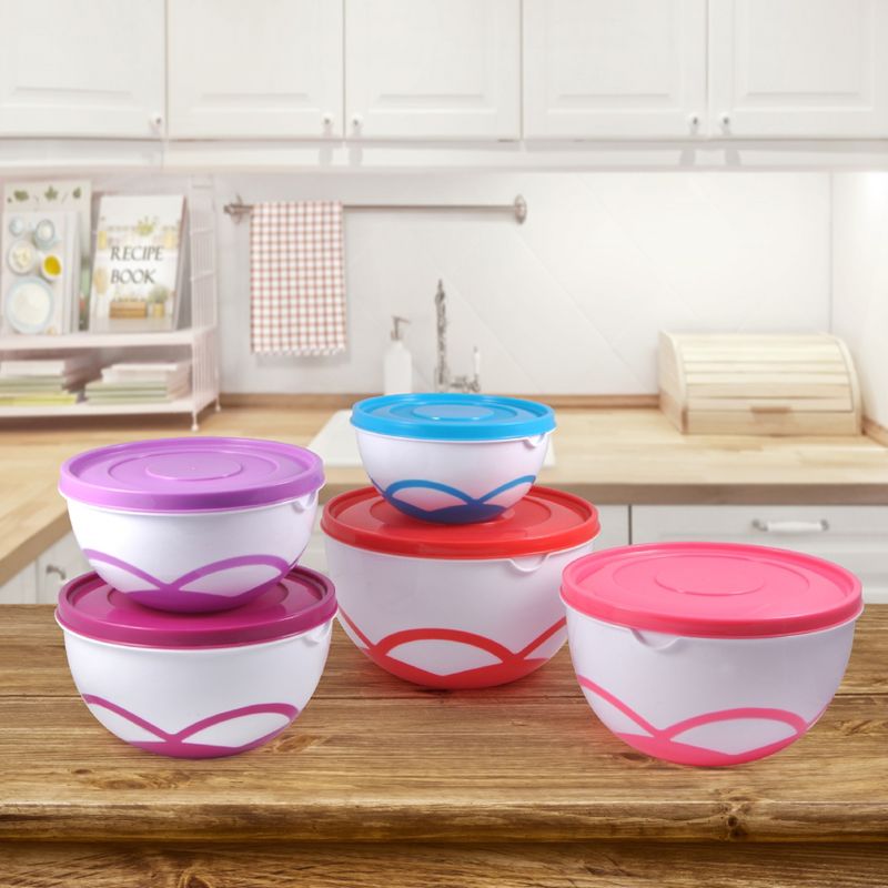 Stor-All 10pc Round Storage Set Bright & Colorful Easy Color Coded Nesting System, 2 of 4