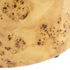 Jennifer Taylor Home Nebula Round Burl Wood Upholstered Ottoman - 3 of 4