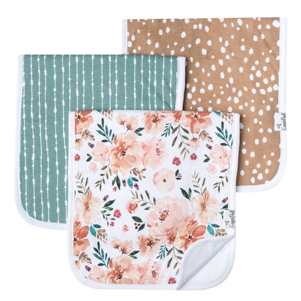 Copper Pearl Burp Cloths - Autumn - 3pc