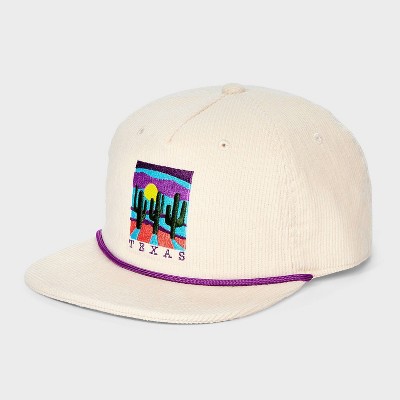 Men's Texas Desert Graphic Cotton Trucker Baseball Hat - Mighty Fine White