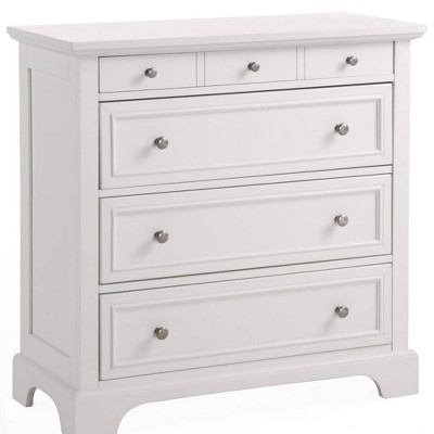 Cottage Charm Off-White Storage Chest with Felt-Lined Drawer
