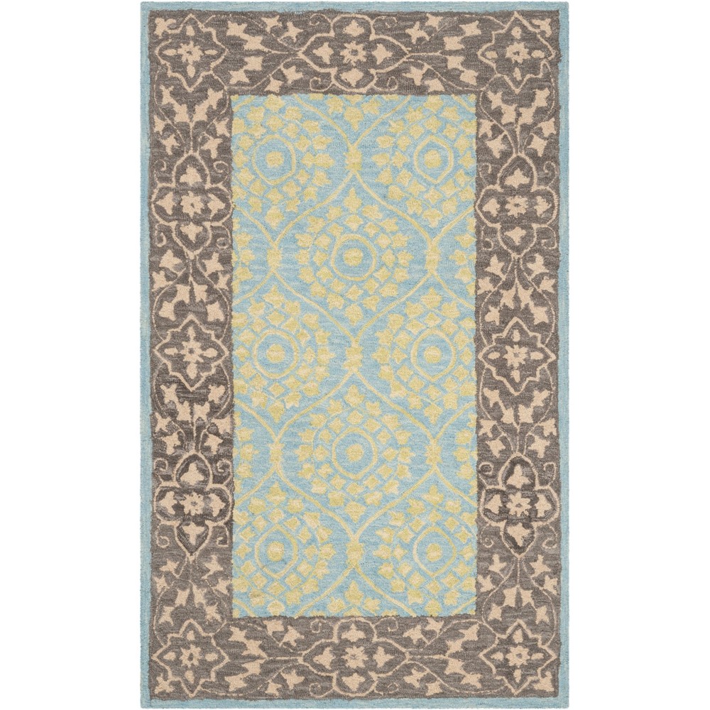 2'x3' Leaf Hooked Accent Rug Chocolate/Yellow - Safavieh