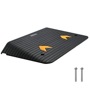 VEVOR Upgraded Rubber Threshold Ramp, 3.5" Rise Door Ramp with 1 Channel, Natural Rubber Car Ramp with Non-Slip Textured, 33069 lbs Load Capacity - 1 of 4