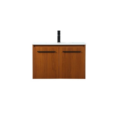 Elegant Lighting 30 inch single bathroom vanity in teak