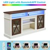 65" LED Farmhouse TV Stand for 65/70/75 Inch TVs,Tall Entertainment Center Storage Cabinets w/Power Outlets - 4 of 4