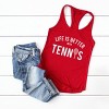 Simply Sage Market Life Is Better With Tennis Racerback Tank - 3 of 3