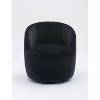 Kumasinova Teddy/Velvet Swivel Accent Chair,Armchair Barrel Chair with Black Powder Coating Metal Ring,Living Room Chair for Bedroom,Office,Nursery - 2 of 4