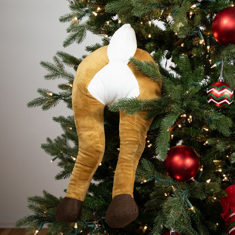 Northlight 20" Plush Hanging Reindeer Legs Christmas Decoration, 2 of 8