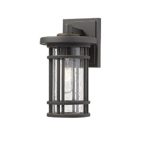 Jordan Outdoor Wall Light - Glass, 60W Incandescent, Dimmable, Wet Rated, 10.75" Height - 1 of 3