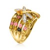 Ross-Simons 2.95 ct. t.w. Multi-Gemstone Dragonfly Ring in 18kt Gold Over Sterling - 3 of 4