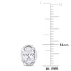 EVERLY JEWELRY | Sterling Silver 2.54 CT TGW Created White Sapphire Fashion Post Earrings - 2 of 4