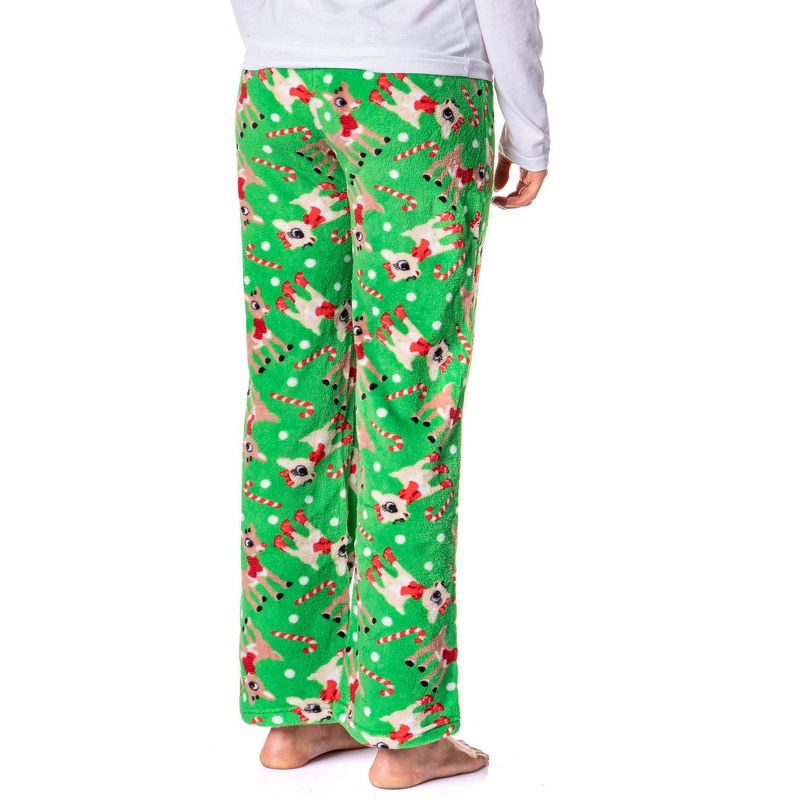 Rudolph The Red-Nosed Reindeer Women's Rudy And Clarice Plush Pajama Pants, 5 of 6