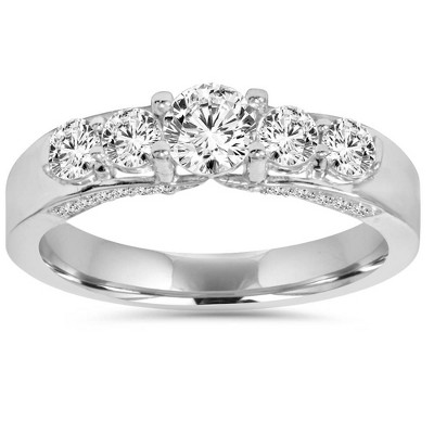 Pompeii3 1ct Diamond Engagement Ring 14K White Gold