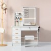 DOMETOUR Newly designed smart mirror dressing table with drawers and storage cabinet, dressing table with dressing pad for bedroom, dressing room - 4 of 4