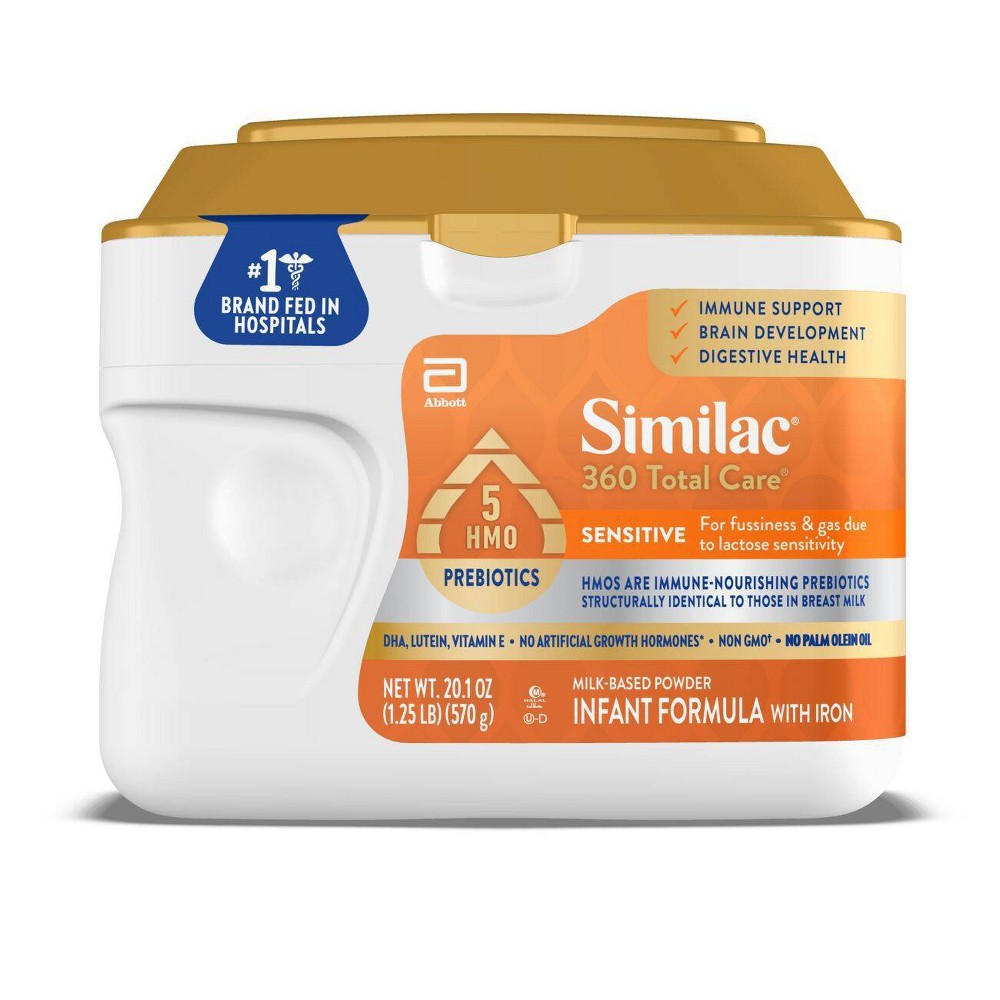 Photos - Baby Food Abbott Similac 360 Total Care Sensitive Non-GMO Powder Infant Formula - 20.1oz 