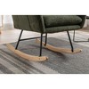 NicBex Rocking Chair Recliner Chair Comfy Chair Glider Rocker with Safe Solid Wood Base for Living Room, Bedroom, Balcony, Dark Green - 4 of 4