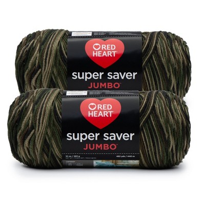 Red Heart Super Saver Yarn 12 Pack-Camouflage