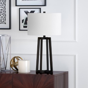 Hudson and Canal 24.5" Tall Table Lamp with Fabric Shade - 1 of 4
