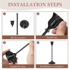 MOEPISY Black Candlestick Holders Set of 6, Weighted, Metal Taper Candle Stick Holders - 3 of 4