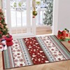 Christmas Vintage Washable Area Rugs, Large Rug Non-Slip Soft Low Pile Non-Shedding Indoor Holiday Decor Carpet for Living Room Bedroom - 3 of 4
