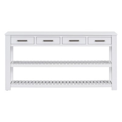 Bella Depot 62.2''W Console Table with 4 Drawers and 2 Shelves