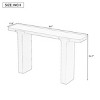 60" Acacia Wood Console Table,Natural Grain Pattern Entryway Table,Rectangular Sofa Table with Minimalist American Design-Coolbibila - 4 of 4