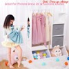 Girls' Dress up Storage w/ Light & Mirror, Kids Clothing Rack w/ Storage Bin, Girl's Open Hanging Armoire Closet - 4 of 4