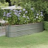 vidaXL Garden Raised Bed in Silver - Powder-Coated Steel Planter with an Ample Space and Weather-Resistant Finish for Gardening Enthusiasts - 2 of 4