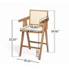 FURNIinspire Counter And Bar Stools Modern Bar Stool, Counter Height Bar Stools, Kitchen Stool Bar Chair with Fabric Seat, Brown, 22.5"*20.25"*39.5" - 3 of 4