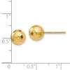 Black Bow Jewelry 8mm Polished Faceted Ball Post Earrings in 14k Yellow Gold - 4 of 4