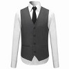Cloudstyle Mens Stylish 3-Piece One Button Dress Suit Classic Fit Formal Jacket & Vest & Pants - 3 of 4