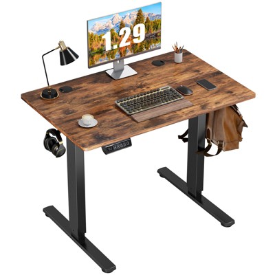 DOMETOUR Height Adjustable Electric Standing Desk, Sit Stand Up Down Computer Table, Ergonomic Memory Desktop Workstation