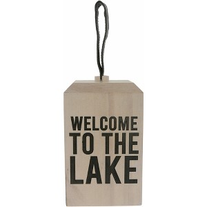 Pavilion Gift Company -  Lake - Wooden Door Stop - Door Stops - 1 of 4