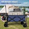 Bestier Collapsible Wagon with Wheels, 220 lbs Foldable Wagons Carts with Flexible Handle, Portable Folding Utility Beach Cart for Shopping Camping - 4 of 4